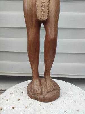 Congo - Vrouwfiguur uit Congo, 1,2m hoog standbeeldje kopen? Bied vanaf 1!
