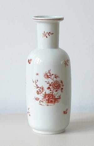 AcheterVista Alegre - Grote vaas met rood hand beschilderd decor? Enchérissez de 25!