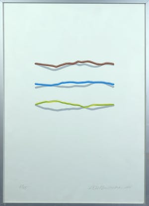 Lode Pemmelaar - Zeefdruk, Drie stukken schakeldraad kopen? Bied vanaf 70!