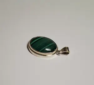 Nieuwe zilveren hanger met malachiet kopen? Bied vanaf 55!