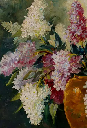 Robert Van Cleef - Stillleben in Vase mit Flieder kopen? Bied vanaf 239!