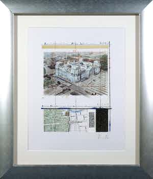 Christo - Handgesigneerd exemplaar Wrapped Reichstag - Ingelijst verkocht voor € 1!