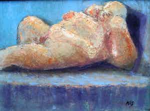 Han Mes - Liggend naakt verkocht voor € 50!