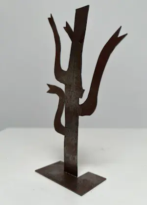 Buy Klaas Gubbels - stalen sculptuur | 'Nieuwjaarswens 2021'? Bid from 1!