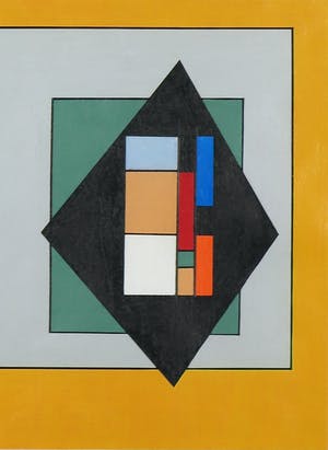 Guy Vandenbranden - Zeefdruk, Construction III - Ingelijst kopen? Bied vanaf 80!