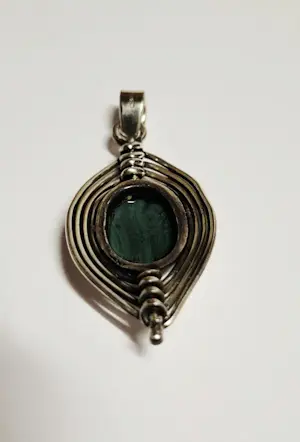 Nieuwe zilveren hanger met malachiet kopen? Bied vanaf 65!