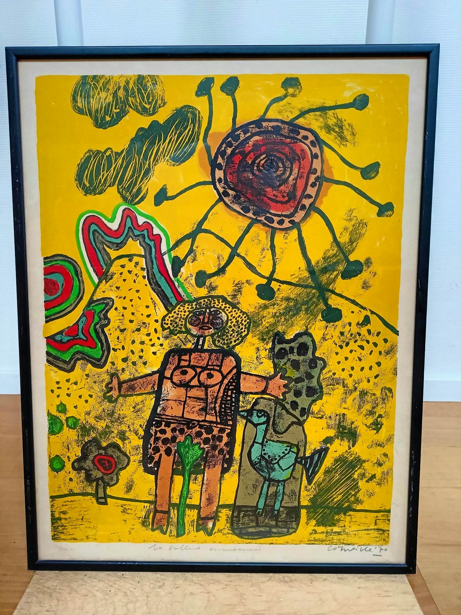 Corneille - "La Colline enrubannée" (1970) - Zeldzame kleurenlithografie verkocht voor € 495!