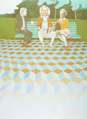 Aat Verhoog - Litho, Mensen op een bankje kopen? Bied vanaf 1!