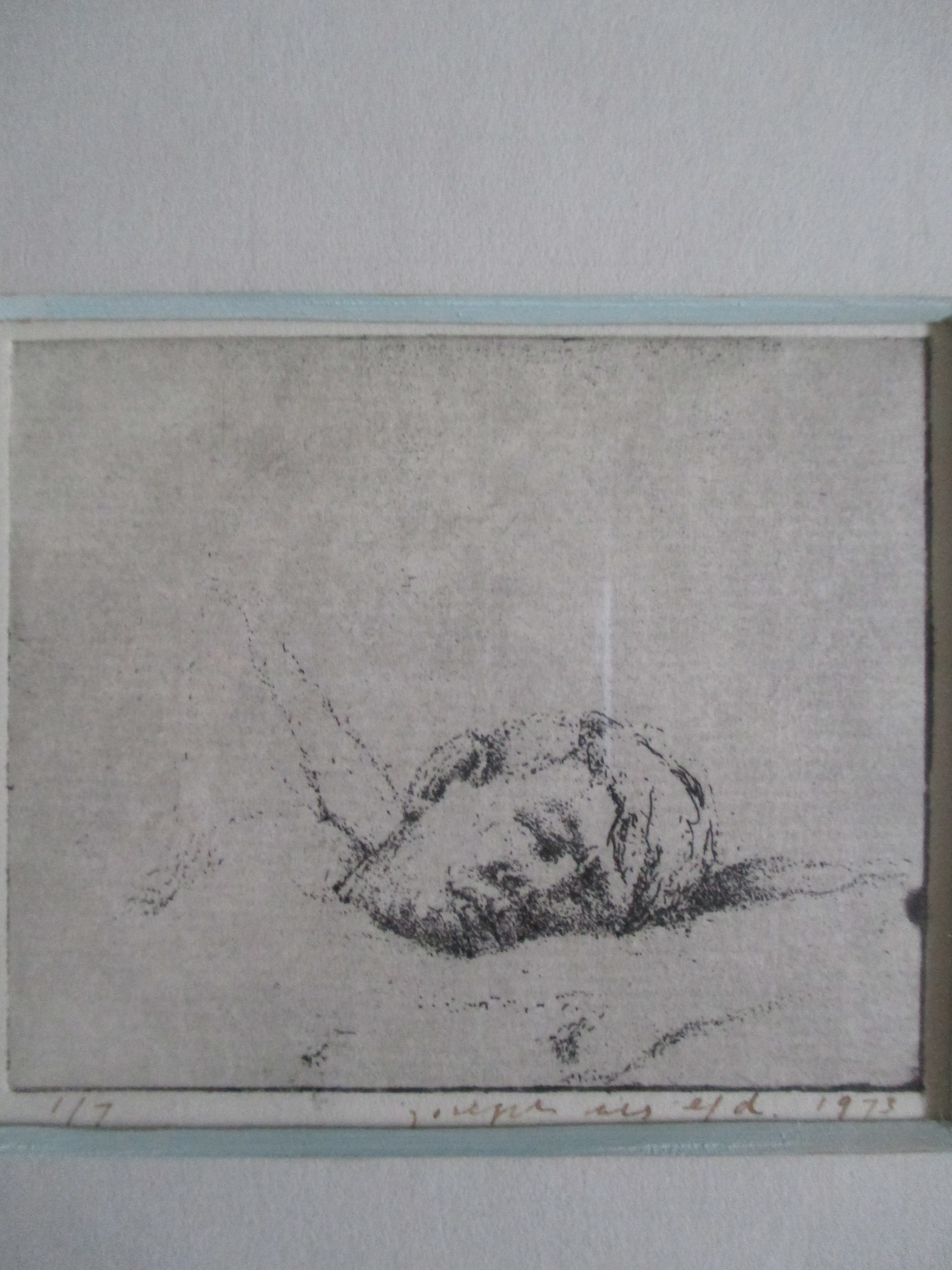 Joseph Cals - Ingelijste ets kleine oplage verkocht voor € 40!