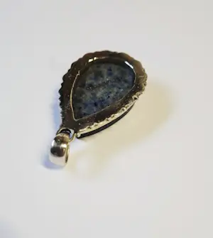 nieuwe vintage Nieuwe zilveren druppelvormig hanger lapis lazuli kopen? Bied vanaf 55!