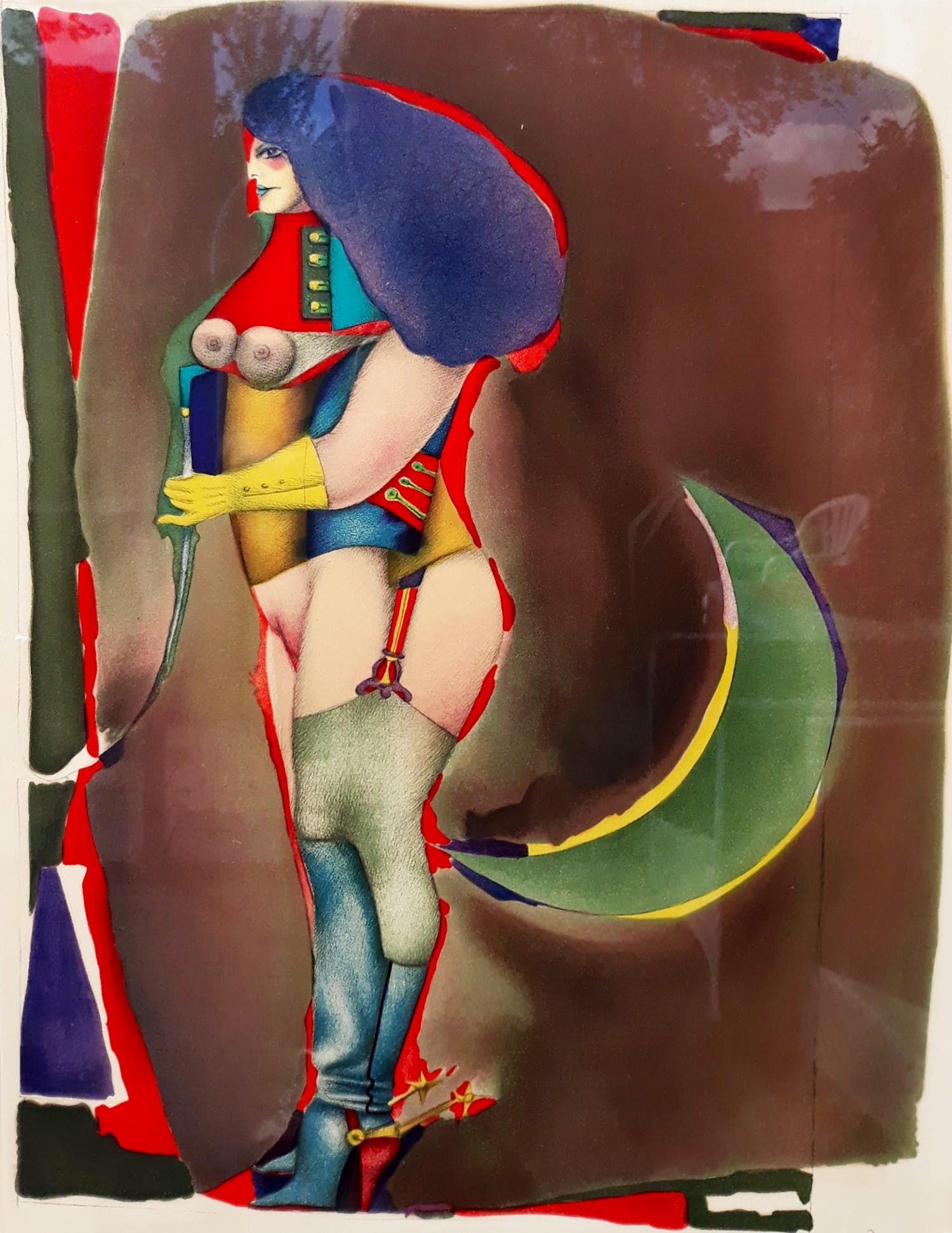 Richard Lindner - Power woman, litho (netjes ingelijst) verkocht voor € 295!