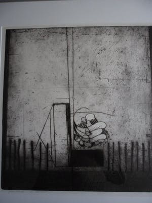 Peter Oosterbos - Ets, Titel. "Grote Groeisels". kopen? Bied vanaf 35!