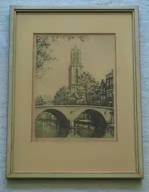Cornelis Brandenburg - Ingelijste ets, Dom , Utrecht verkauft für € 40!