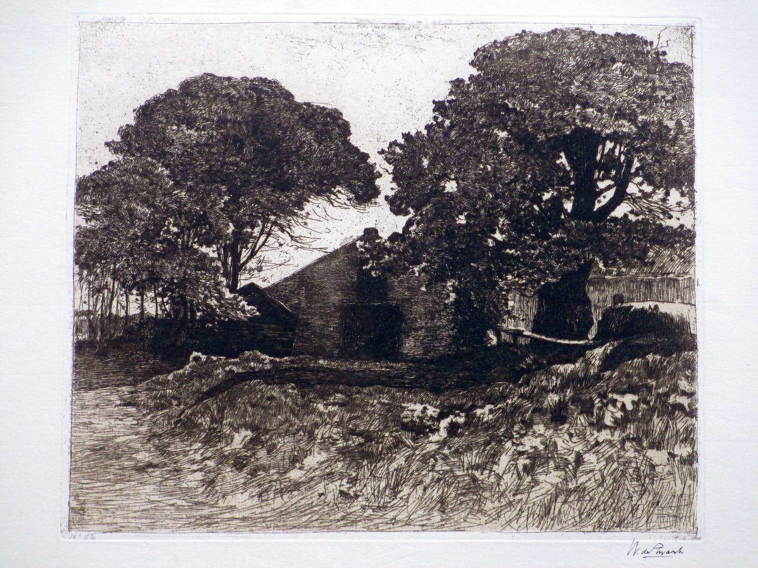 Willem de Zwart - Boerderij in Dekkersduin - Ets kopen? Bied vanaf 45!