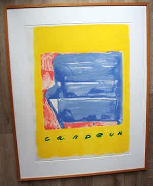 Cees Dolk - ingelijste zeefdruk: Candeur - 1990 verkocht voor € 35!