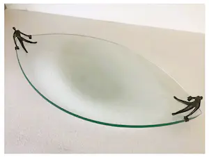 Corry Ammerlaan - 'In Balans' - Schaal met bronzen figuren - Glas, Brons kopen? Bied vanaf 1!