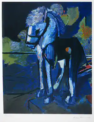 Kees Verwey - Zeefdruk, Het beste paard van stal verkauft für € 70!