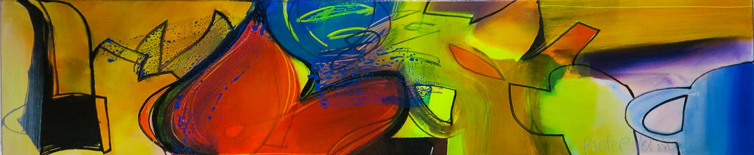 Pieter Vermeulen - Acryl op doek, Volle bekers kopen? Bied vanaf 200!