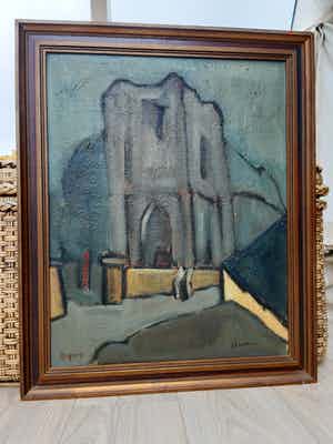 Henri Zoeteman - Scheve toren van Acquoy ( Betuwe - Gld ) verkocht voor € 150!