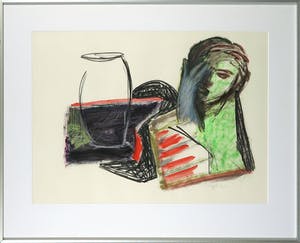 Philippe Hardy - Gemengde techniek op papier, Zonder titel - Ingelijst kopen? Bied vanaf 35!