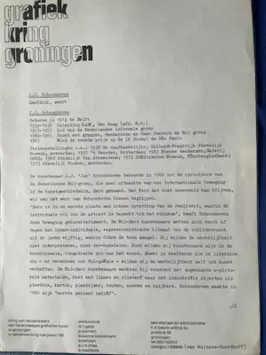 Jan Schoonhoven - Zonder titel kopen? Bied vanaf 1000!