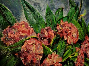 Han Boskamp - omstreeks 1930 - Pasteus olieverf - Bloemen stilleven "Hortensia" gesigneerd kopen? Bied vanaf 10!