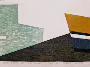 Gijs van Koppenhagen - Nieuwe Haagse school - volle maan aan de kust - zeer kleine oplage (1/25) kopen? Bied vanaf 58!