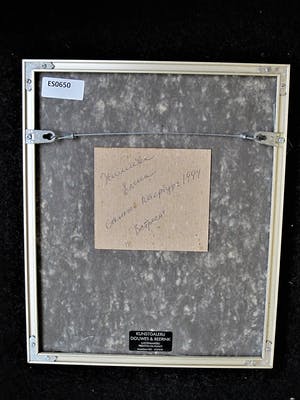 Niet of onleesbaar gesigneerd - Expressionistisch Russisch Aquarel "figuren voor Kathedraal" gesigneerd kopen? Bied vanaf 1!