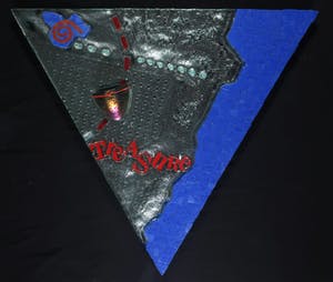 Warren Langley - Glas, Paneel met mozaïek ''Treasure'' kopen? Bied vanaf 300!