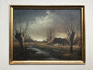 Niet of onleesbaar gesigneerd - Peellandschap met knotwilgen. kopen? Bied vanaf 1!