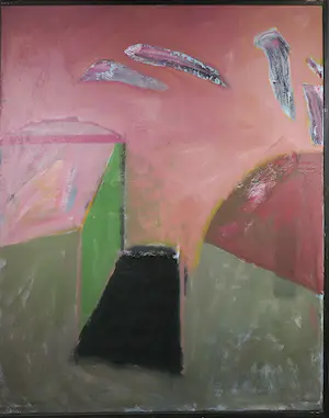 Hans van Leeuwen - Gemengde techniek op doek, Don't burn the bridge etc III - Ingelijst (Groot) kopen? Bied vanaf 100!