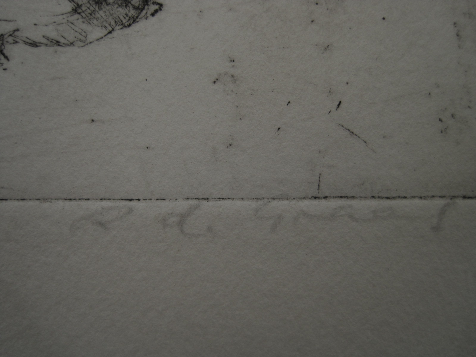 Niet of onleesbaar gesigneerd - Leuke gesigneerde Ets "Echtpaar op de bank"  kopen? Bied vanaf 1!