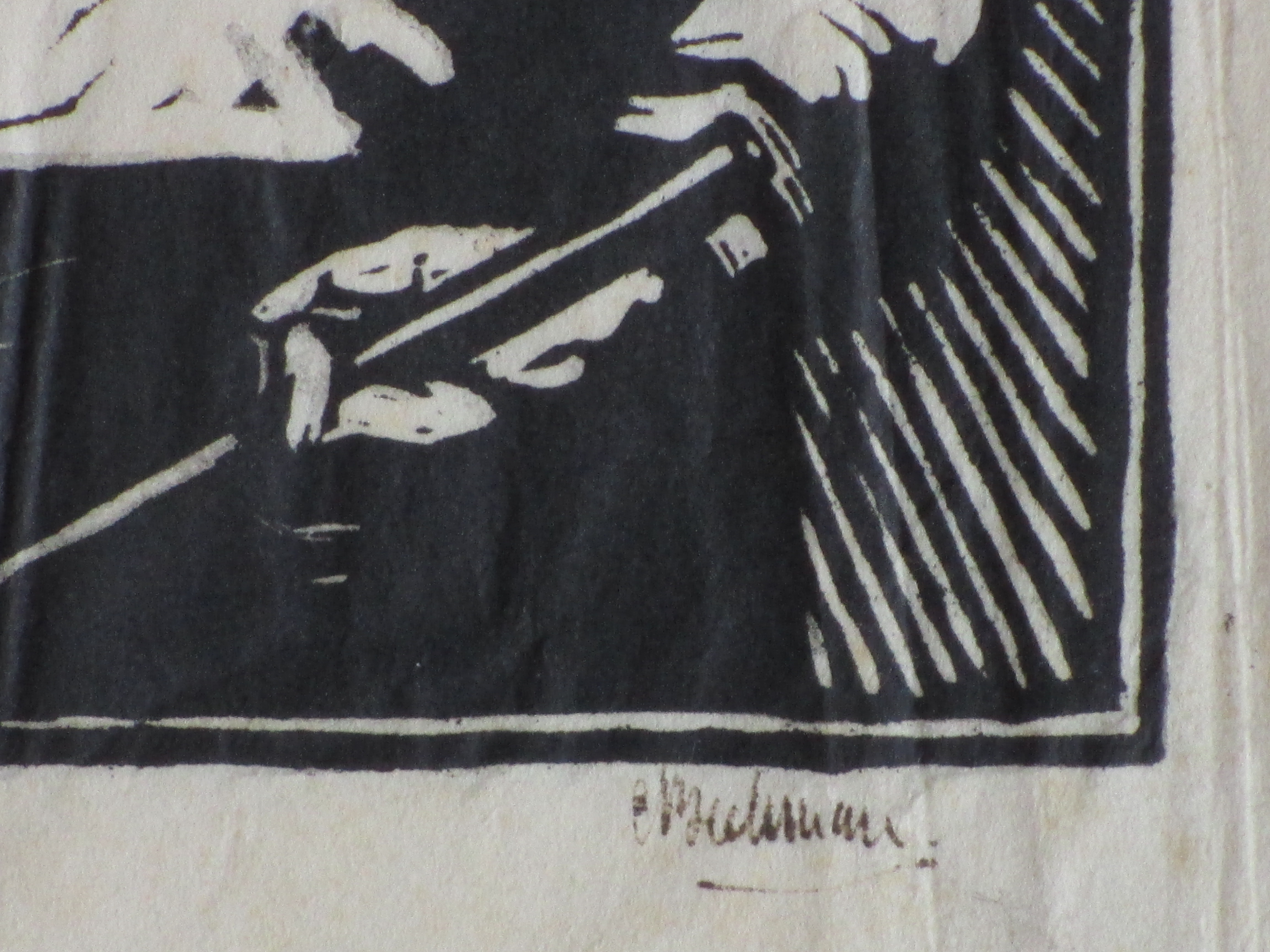 Chris Beekman - Arbeider - Houtsnede kopen? Bied vanaf 45!