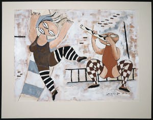 John Lie a Fo - Olieverf op papier, Zonder titel kopen? Bied vanaf 1!