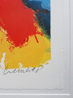 Jan Cremer - Red Mountain Red, zeefdruk (mooi ingelijst, zeer groot) kopen? Bied vanaf 295!