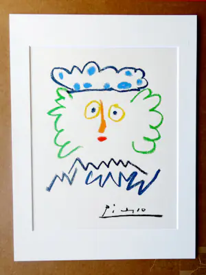 Pablo Picasso - Koning Kagpha - Lithographische afdruk uit 1965 drukgesigneerd kopen? Bied vanaf 85!