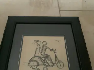 Siep van den Berg - Koopje : Origineel werk , titel scooters . Gesigneerd en ingelijst kopen? Bied vanaf 50!