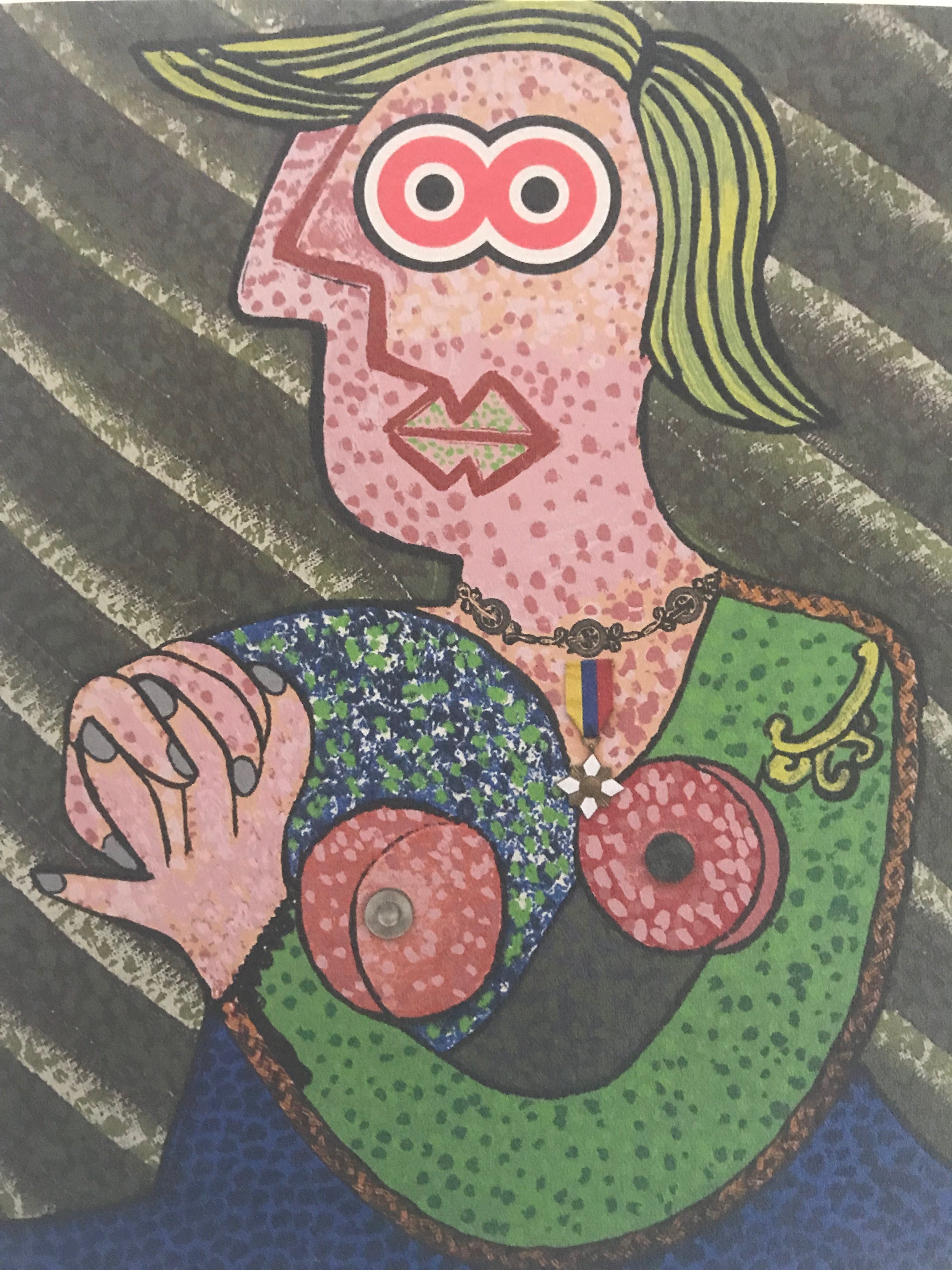 Enrico Baj - Kleurenlitho - Zonder Titel - Gesigneerd - Oplage 150 verkocht voor € 125!