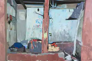 Geer Huybers - Olieverf op doek, Slagerij (Ladakh) (Zeer groot) verkauft für € 60!