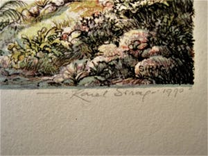 Karel Sirag - Galerie Lieve Hemel - ges.Lithografie - Balonnen en Plakband - Galerieprijs 750€ kopen? Bied vanaf 10!