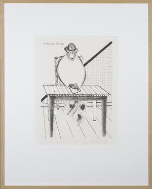 Roger Raveel - Ets, Fernando Pessoa - Ingelijst kopen? Bied vanaf 500!