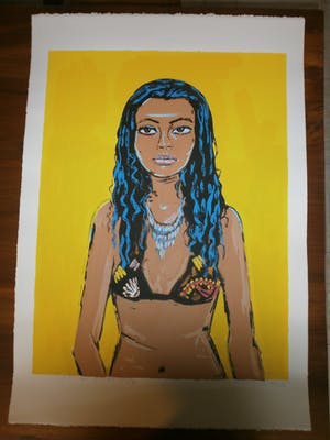 Peter Klashorst - my yellow princess [zeer groot] kopen? Bied vanaf 1!