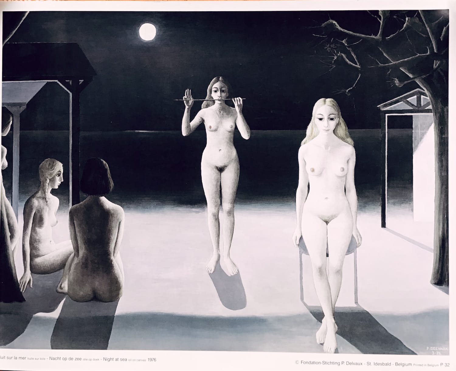 Paul Delvaux - Nuit sur la Mer, Nacht op zee, affiche kopen? Bied vanaf 1!