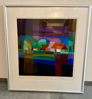 Ton Schulten - Boerenhoeve Nr. 115 - originele zeefdruk - ingelijst kopen? Bied vanaf 350!