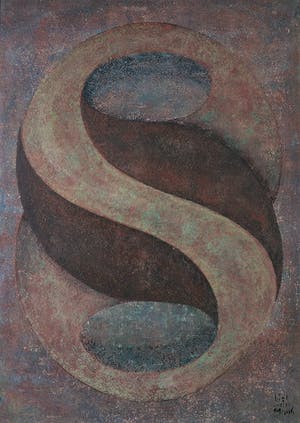 Piet van Mook - Gemengde techniek op board, Zonder titel - Ingelijst kopen? Bied vanaf 1!