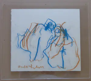 Anton Heyboer - FIGUREN / ORIGINEEL WERK / 44x50cm / SIG / PLEXI kopen? Bied vanaf 95!