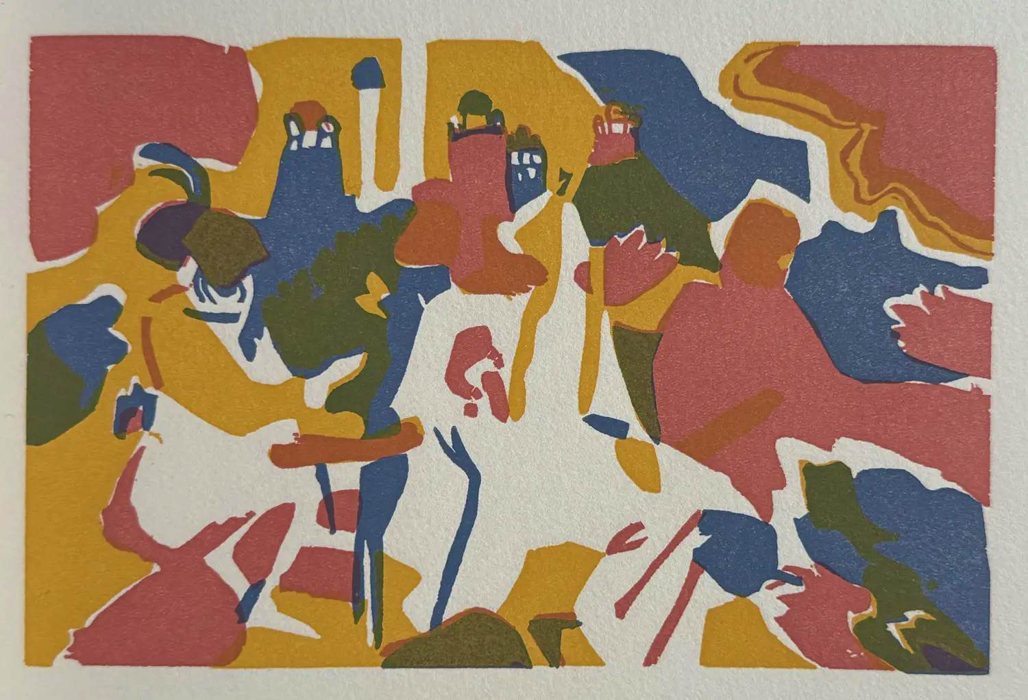 Wassily Kandinsky - Orientalisches. Original-Farbholzschnitt 1913, Werkverzeichnis Roethel 106 verkocht voor € 120!