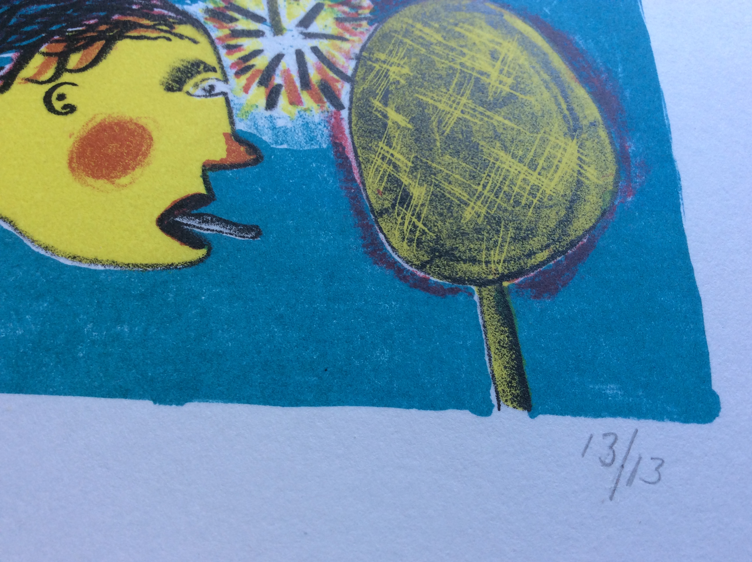 Niet of onleesbaar gesigneerd - surreële voorstelling - lithografie, kleine oplage kopen? Bied vanaf 1!