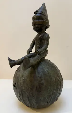 Nicolas Dings - Bronzen sculptuur | 'JA en NEE (regeren de wereld)' | 1998 kopen? Bied vanaf 550!