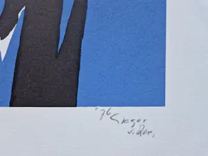 Fred Sieger - Grote, in 1976 in beperkte oplage van 75 ex. gemaakte kleuren zeefdruk kopen? Bied vanaf 49!